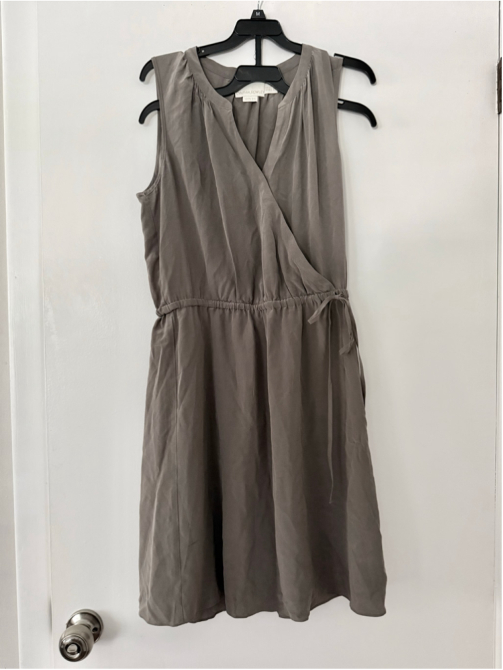 Women's Cynthia Rowley Silk Wrap Mini Dress Grey Size 10